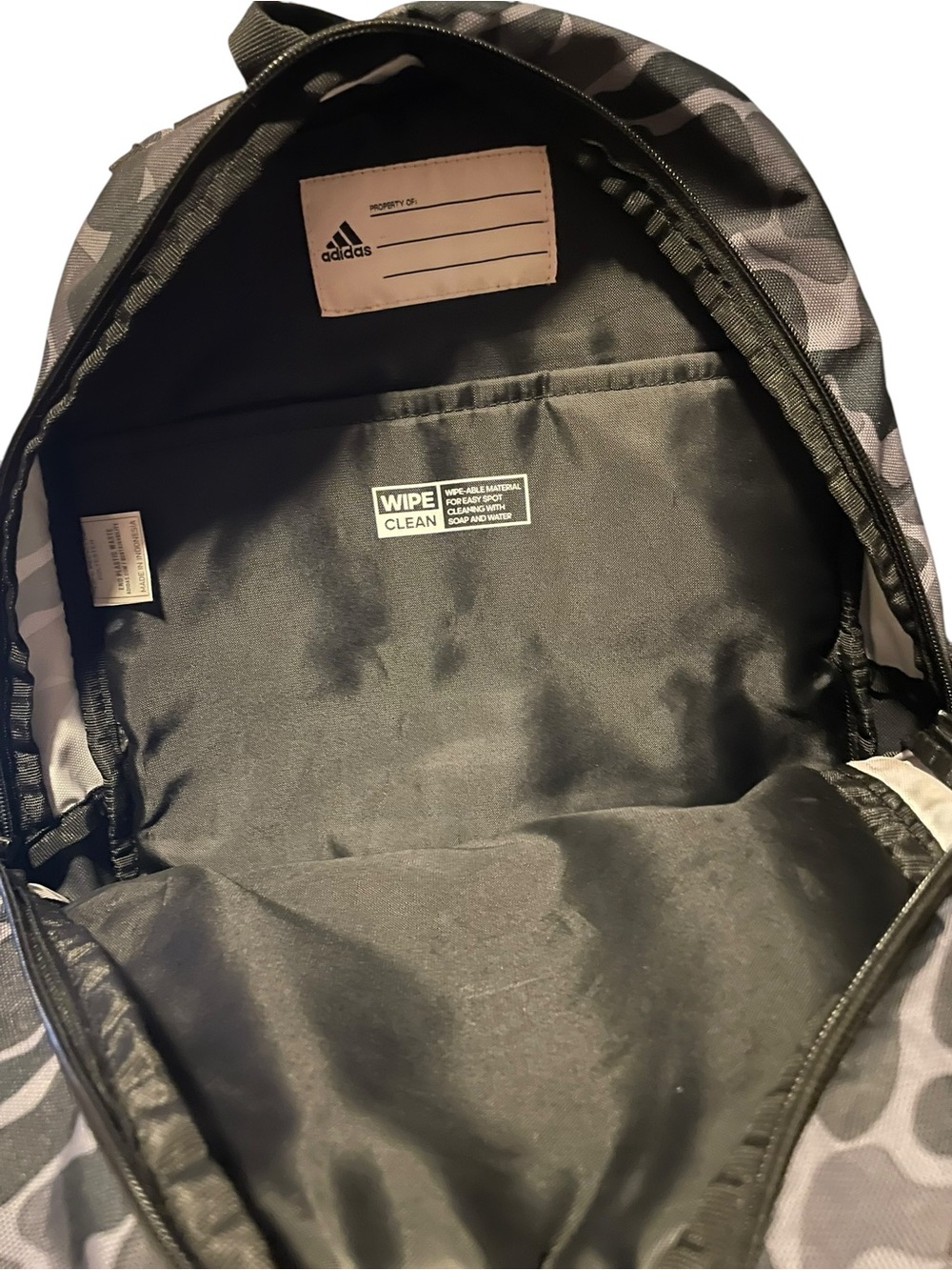 adidas Black and Gray Camo Backpack - Picture 4 of 4